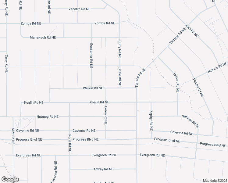 map of restaurants, bars, coffee shops, grocery stores, and more near Koalin Road Northeast in Rio Rancho