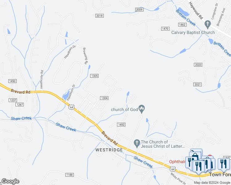 map of restaurants, bars, coffee shops, grocery stores, and more near 913 Dorothy Street in Hendersonville