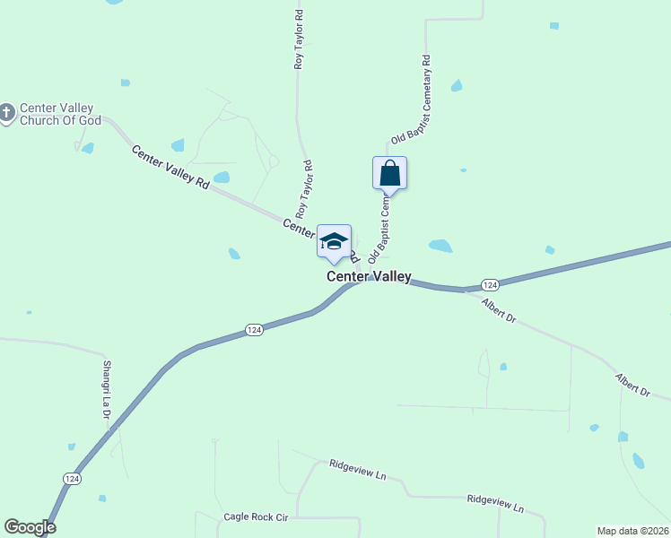 map of restaurants, bars, coffee shops, grocery stores, and more near 5401 Arkansas 124 in Russellville