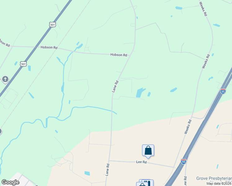 map of restaurants, bars, coffee shops, grocery stores, and more near 951 Lane Road in Dunn