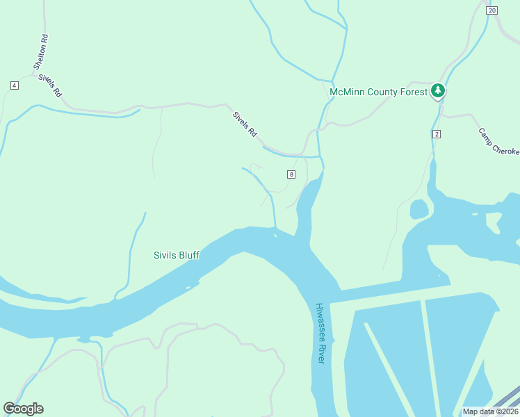 map of restaurants, bars, coffee shops, grocery stores, and more near 131 County Road 8 in Calhoun