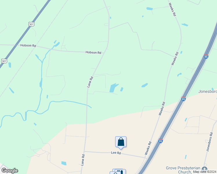 map of restaurants, bars, coffee shops, grocery stores, and more near 99 Compass Landing in Dunn