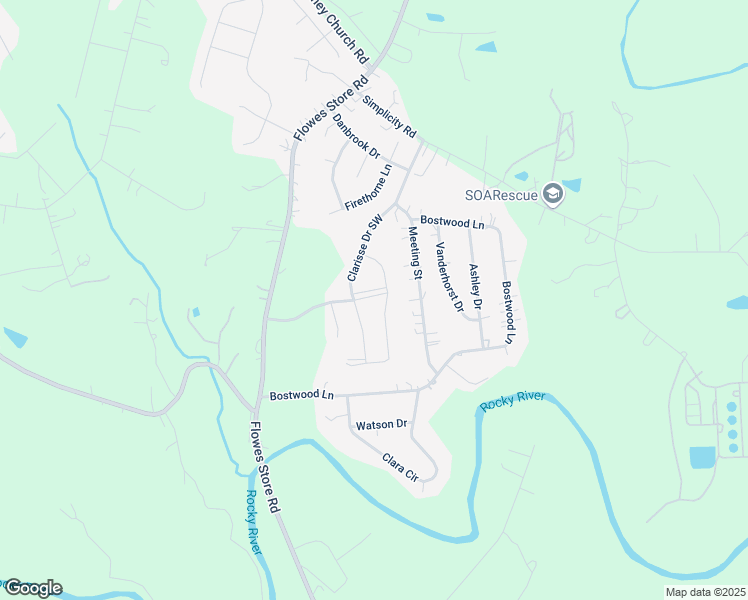 map of restaurants, bars, coffee shops, grocery stores, and more near 1086 River Haven Avenue SouthWest in Concord