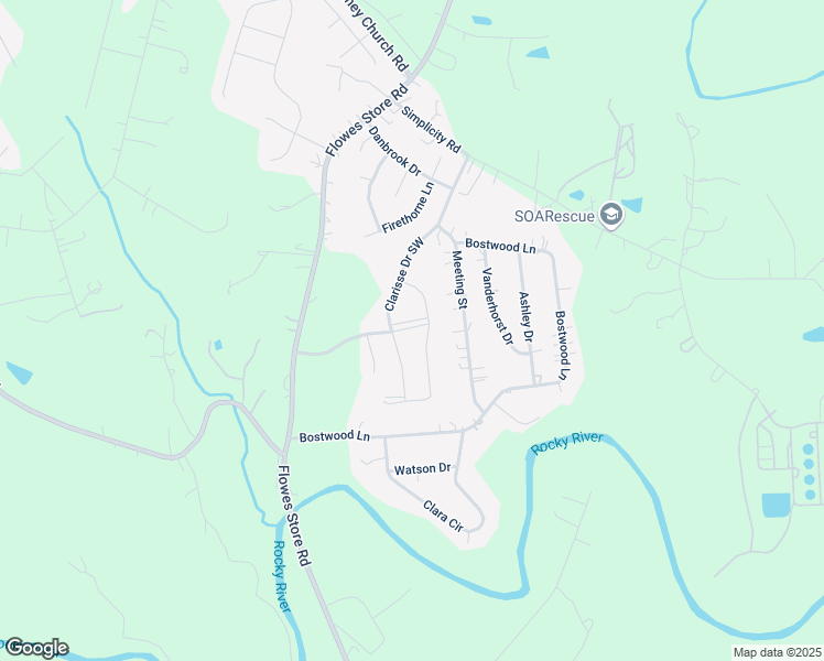 map of restaurants, bars, coffee shops, grocery stores, and more near 1086 River Haven Avenue SouthWest in Concord