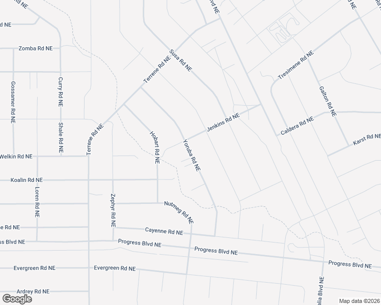 map of restaurants, bars, coffee shops, grocery stores, and more near Yoruba Road Northeast in Rio Rancho