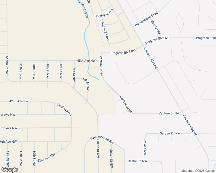 map of restaurants, bars, coffee shops, grocery stores, and more near 520 Venture Drive Northwest in Rio Rancho
