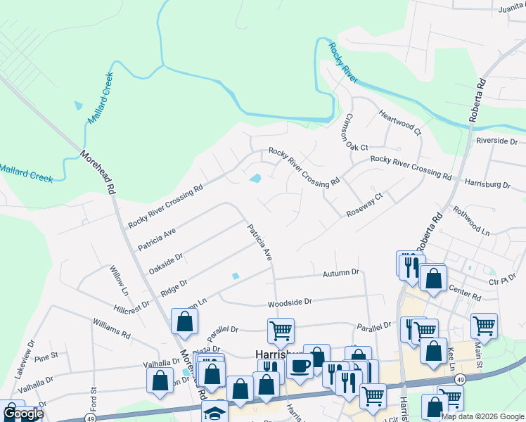 map of restaurants, bars, coffee shops, grocery stores, and more near 4835 Walnut Grove Street in Harrisburg