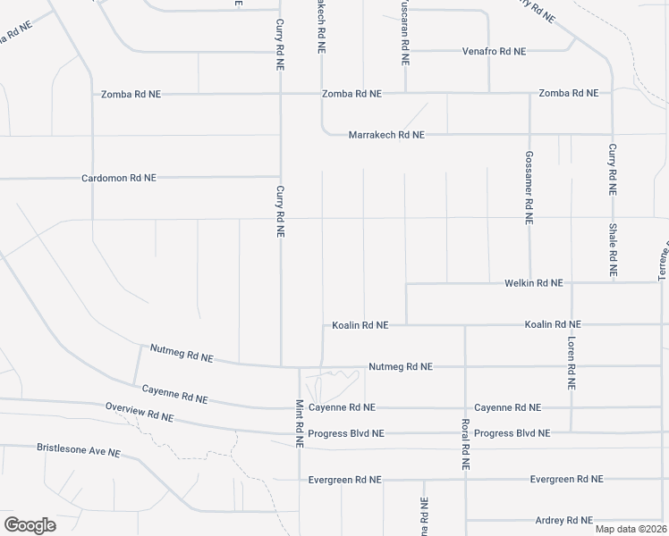 map of restaurants, bars, coffee shops, grocery stores, and more near Oasis Road Northeast in Albuquerque