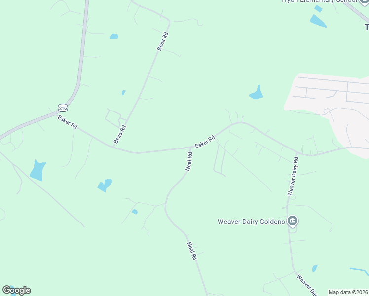 map of restaurants, bars, coffee shops, grocery stores, and more near 433 Eaker Road in Bessemer City