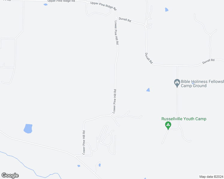 map of restaurants, bars, coffee shops, grocery stores, and more near 827 Lower Pine Hill Road in Russellville