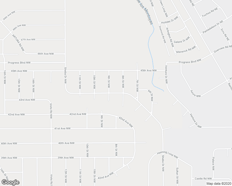 map of restaurants, bars, coffee shops, grocery stores, and more near Sheba Drive Northwest in Rio Rancho
