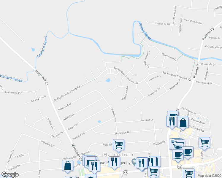 map of restaurants, bars, coffee shops, grocery stores, and more near 4770 The Arbors Drive in Harrisburg