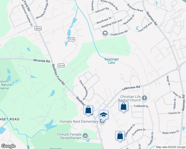 map of restaurants, bars, coffee shops, grocery stores, and more near 7941 Rusty Plow Court in Charlotte