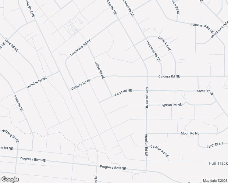 map of restaurants, bars, coffee shops, grocery stores, and more near Karst Road Northeast in Rio Rancho