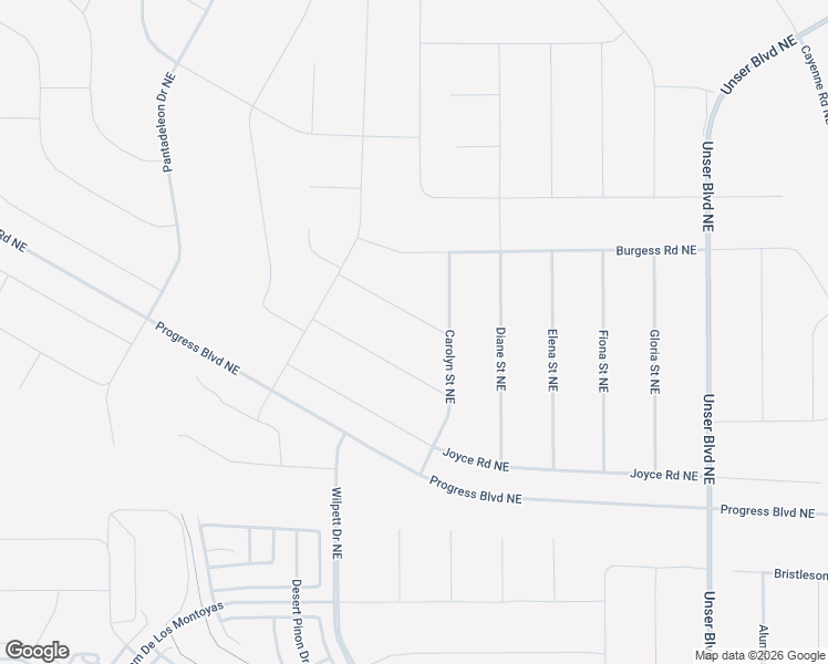 map of restaurants, bars, coffee shops, grocery stores, and more near 1401 Bernice Road Northeast in Rio Rancho