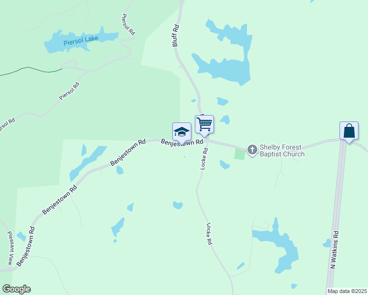 map of restaurants, bars, coffee shops, grocery stores, and more near 7662 Benjestown Road in Millington