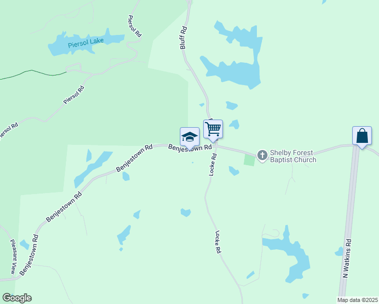map of restaurants, bars, coffee shops, grocery stores, and more near 7662 Benjestown Road in Millington