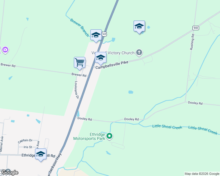 map of restaurants, bars, coffee shops, grocery stores, and more near in Ethridge