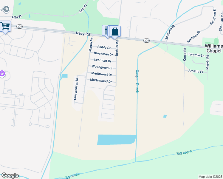 map of restaurants, bars, coffee shops, grocery stores, and more near 6378 Dawn Haven Drive in Millington