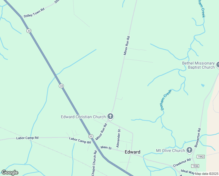 map of restaurants, bars, coffee shops, grocery stores, and more near 451 Minor Run Road in Edward
