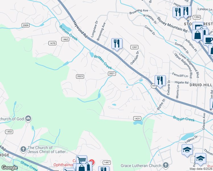 map of restaurants, bars, coffee shops, grocery stores, and more near 904 Greenwood Drive in Hendersonville