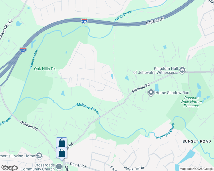 map of restaurants, bars, coffee shops, grocery stores, and more near 2004 Primm Road in Charlotte