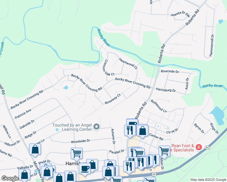 map of restaurants, bars, coffee shops, grocery stores, and more near 4419 Hunter Court in Harrisburg