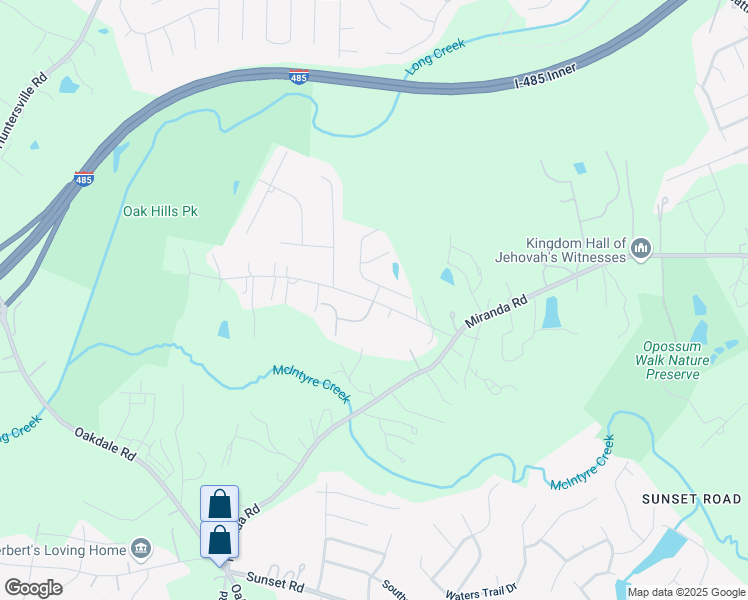 map of restaurants, bars, coffee shops, grocery stores, and more near 2004 Primm Road in Charlotte