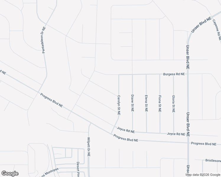 map of restaurants, bars, coffee shops, grocery stores, and more near 1401 Bernice Road Northeast in Rio Rancho