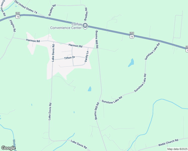 map of restaurants, bars, coffee shops, grocery stores, and more near 348 Beams Mill Road in Ellenboro