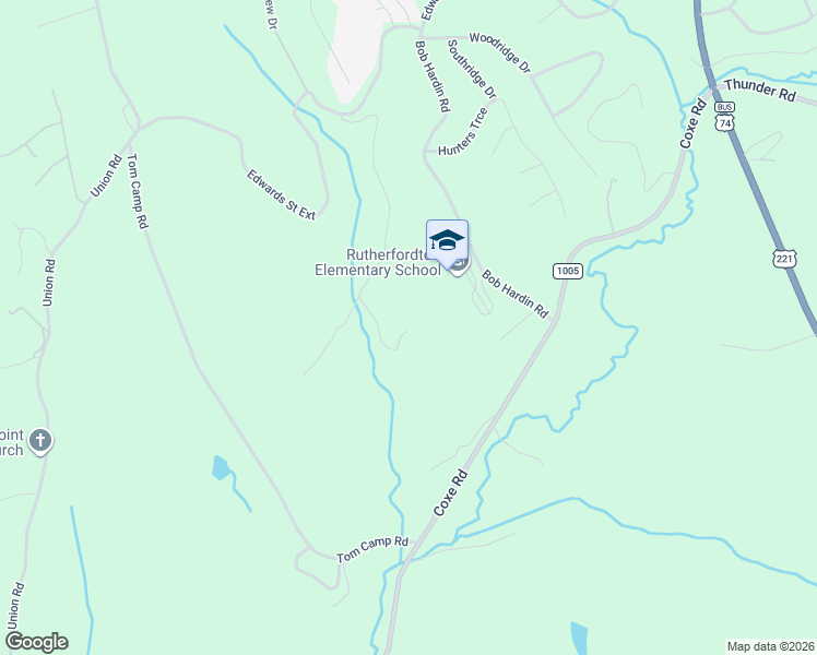 map of restaurants, bars, coffee shops, grocery stores, and more near 229 Kelsey Lane in Rutherfordton