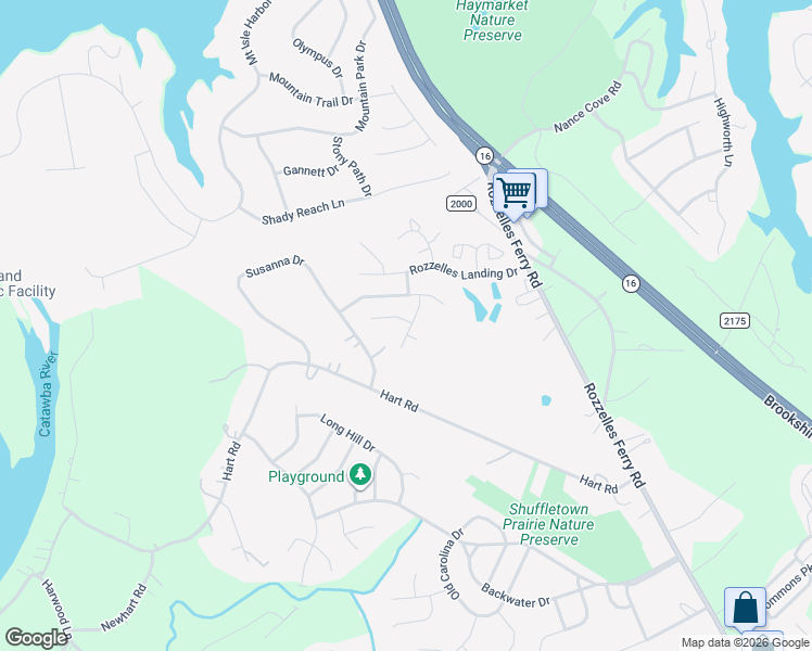 map of restaurants, bars, coffee shops, grocery stores, and more near 11235 Joe Morrison Lane in Charlotte