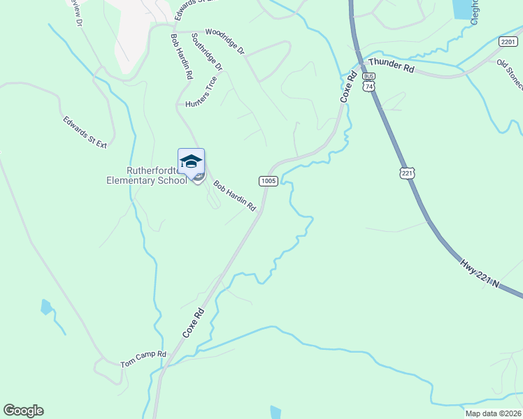 map of restaurants, bars, coffee shops, grocery stores, and more near in Rutherfordton