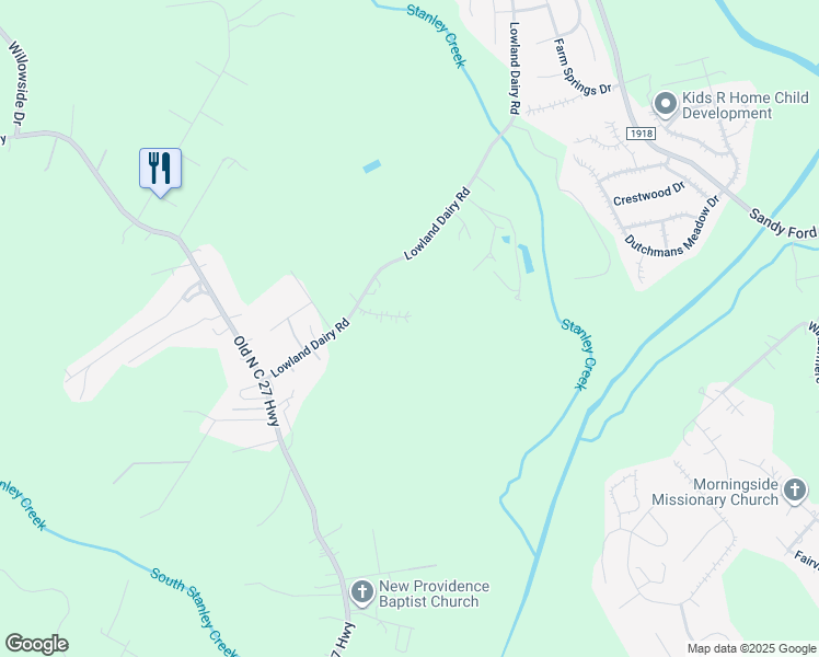 map of restaurants, bars, coffee shops, grocery stores, and more near 2012 Grandhaven Drive in Mount Holly