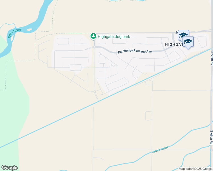 map of restaurants, bars, coffee shops, grocery stores, and more near 14209 Boon Way in Bakersfield