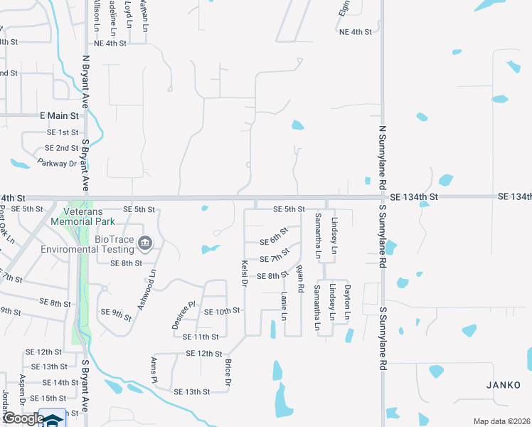 map of restaurants, bars, coffee shops, grocery stores, and more near 2620 Southeast 5th Street in Moore