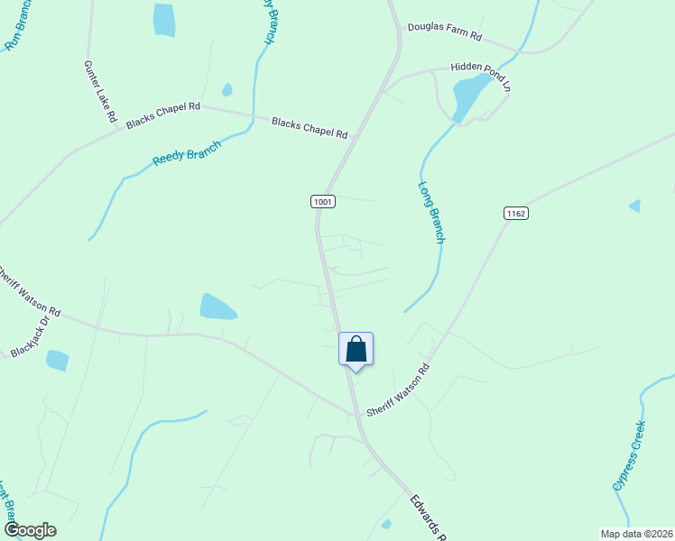 map of restaurants, bars, coffee shops, grocery stores, and more near 5419 Edwards Road in Sanford