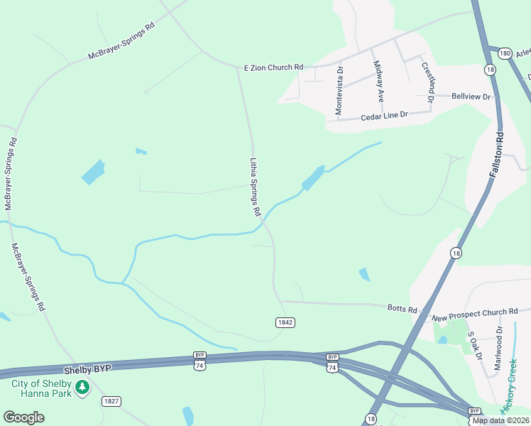 map of restaurants, bars, coffee shops, grocery stores, and more near 1620 Lithia Springs Road in Shelby