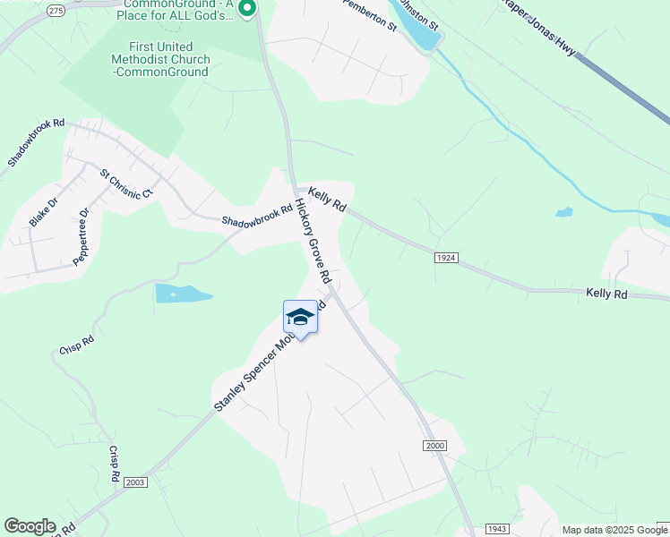 map of restaurants, bars, coffee shops, grocery stores, and more near 5214 Hickory Grove Road in Mount Holly
