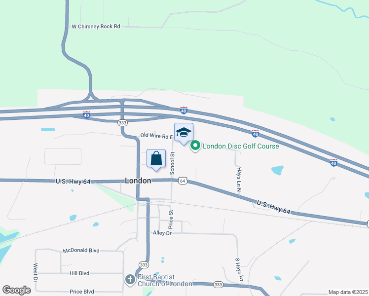 map of restaurants, bars, coffee shops, grocery stores, and more near 154 School Street in London