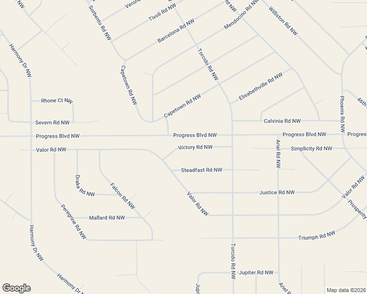 map of restaurants, bars, coffee shops, grocery stores, and more near Victory Road Northwest in Rio Rancho