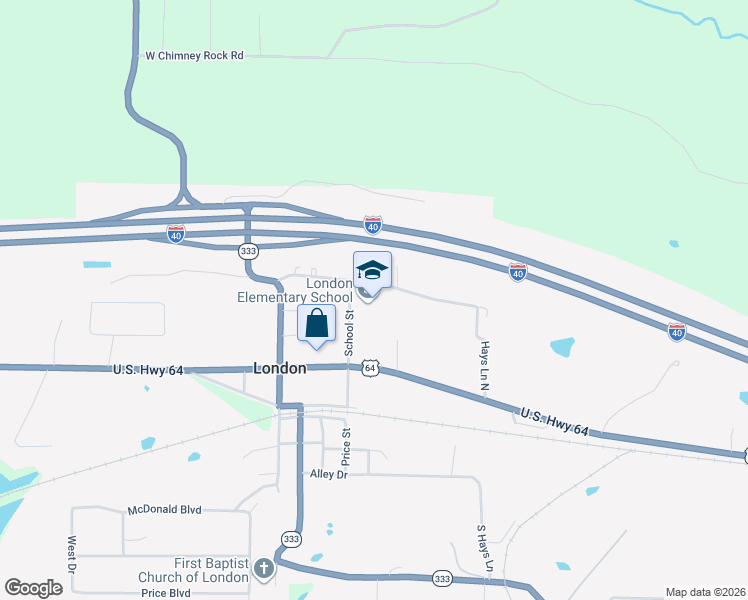 map of restaurants, bars, coffee shops, grocery stores, and more near 154 School Street in London