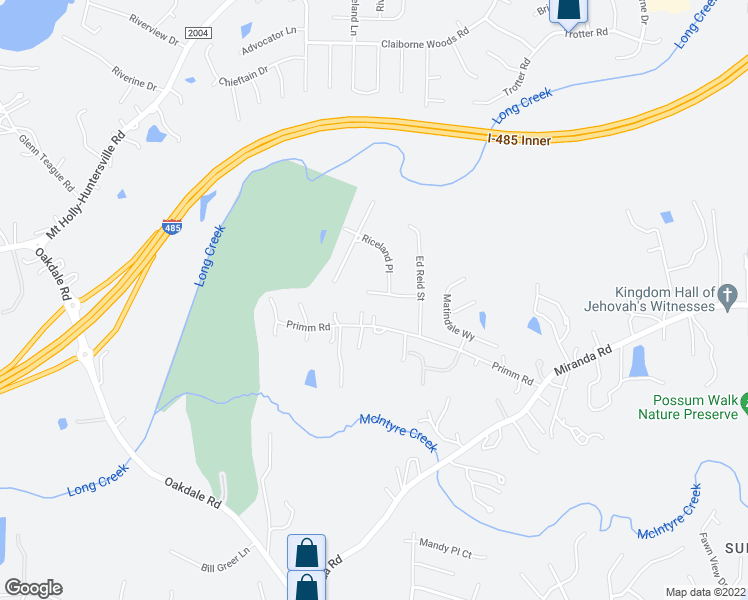 map of restaurants, bars, coffee shops, grocery stores, and more near 2313 Normandin Court in Charlotte