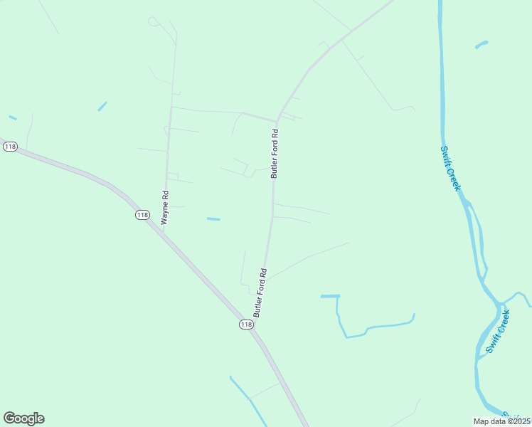 map of restaurants, bars, coffee shops, grocery stores, and more near 335 Butler Ford Road in Vanceboro