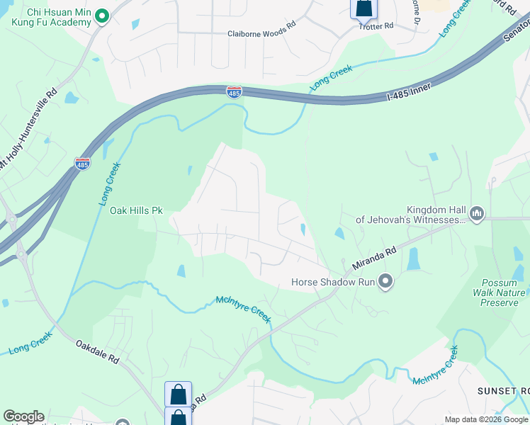 map of restaurants, bars, coffee shops, grocery stores, and more near 2900 Ed Reid Street in Charlotte
