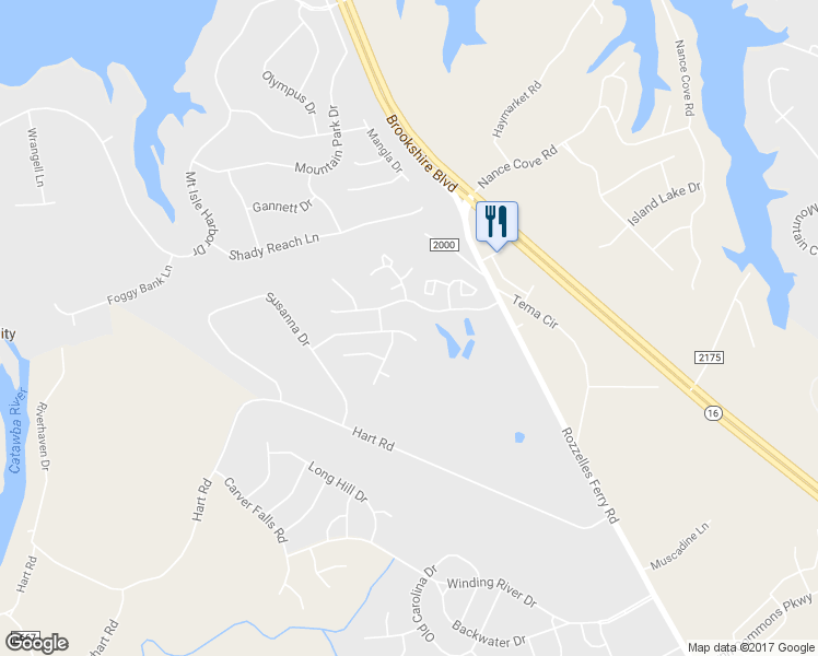 map of restaurants, bars, coffee shops, grocery stores, and more near 2533 Richard Rozzelle Drive in Charlotte