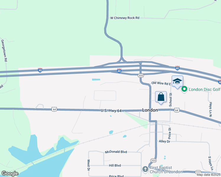 map of restaurants, bars, coffee shops, grocery stores, and more near 300 Hornet Estate Rd in London