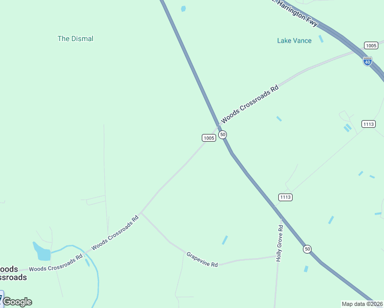 map of restaurants, bars, coffee shops, grocery stores, and more near 2080 Woods Crossroads Road in Benson