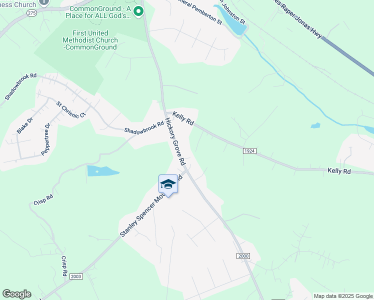 map of restaurants, bars, coffee shops, grocery stores, and more near 5214 Hickory Grove Road in Mount Holly