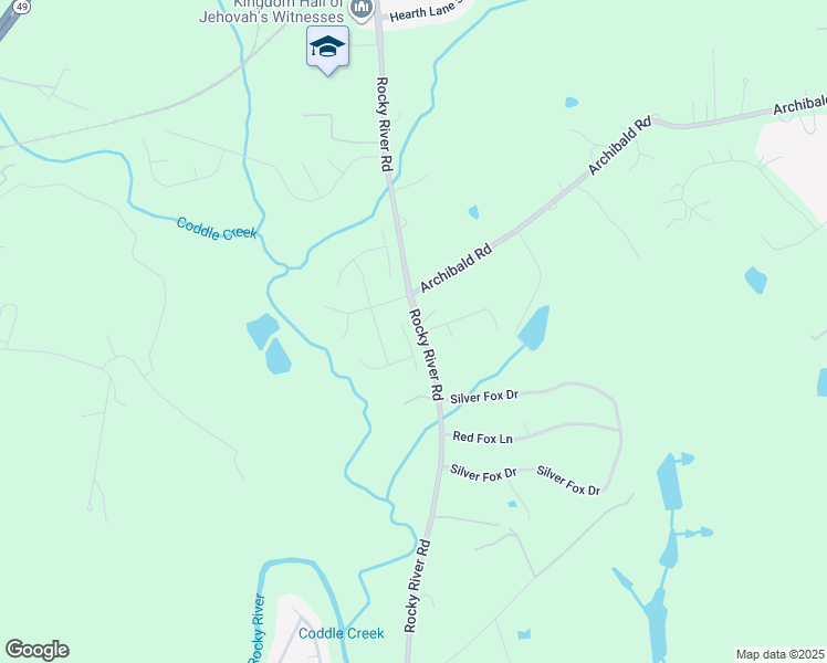 map of restaurants, bars, coffee shops, grocery stores, and more near 5874 Mahogany Place Southwest in Concord